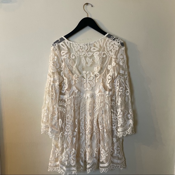 Free People Lace Tunic Blouse - Picture 2 of 10